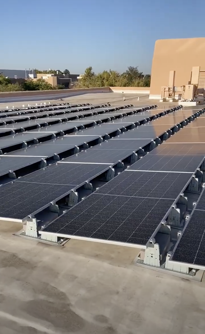 roof with solar panels