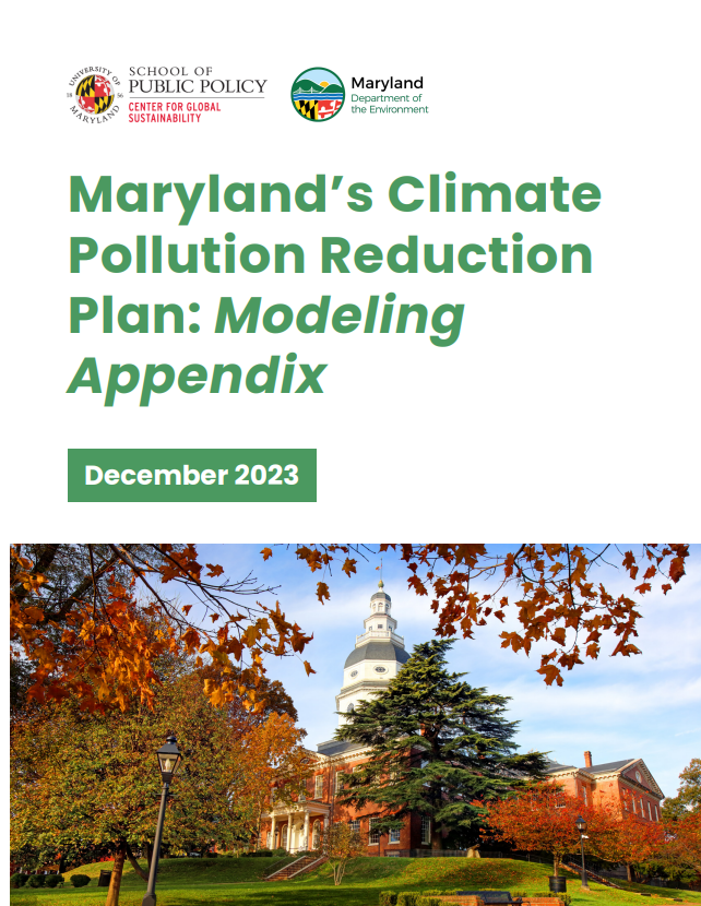 The front cover of CGS's modeling appendix report.