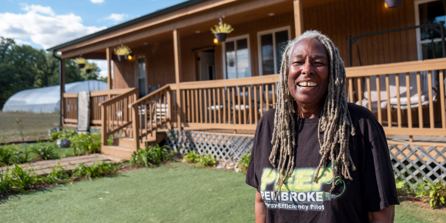 Azizah Ashraf-Ali’s at her home in Pembroke Township, Ill, which was upgraded with insulation and high-efficiency electric appliances.