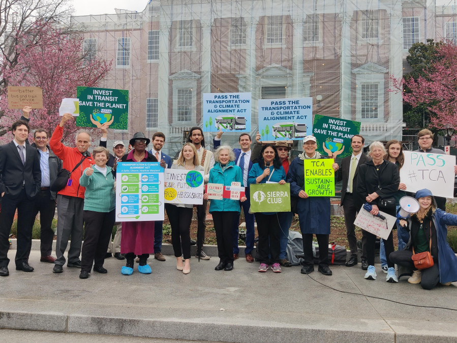 Advocates rally in Annapolis for the Transportation and Climate Alignment Act