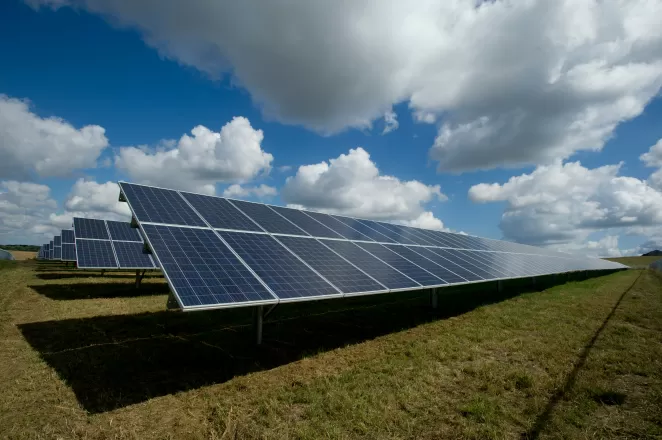 Solar Panel Installation in a Field 2