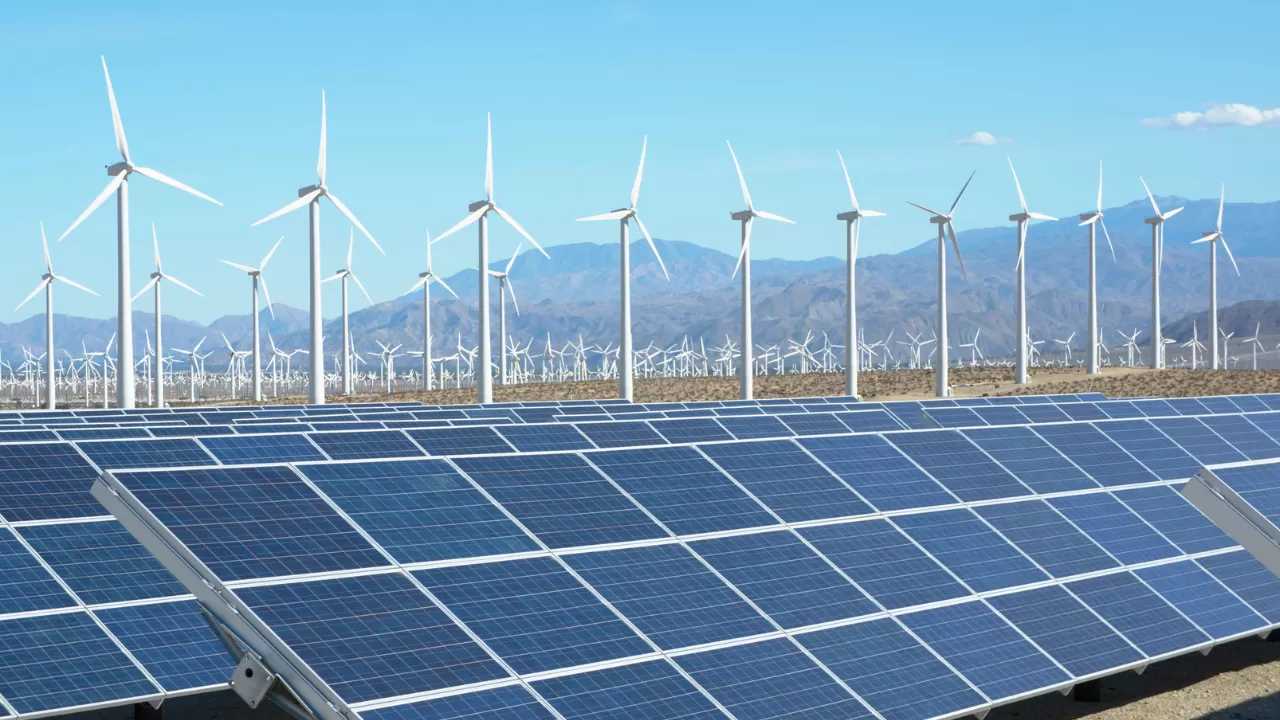 Solar Panels and Wind Turbines - CA - USA